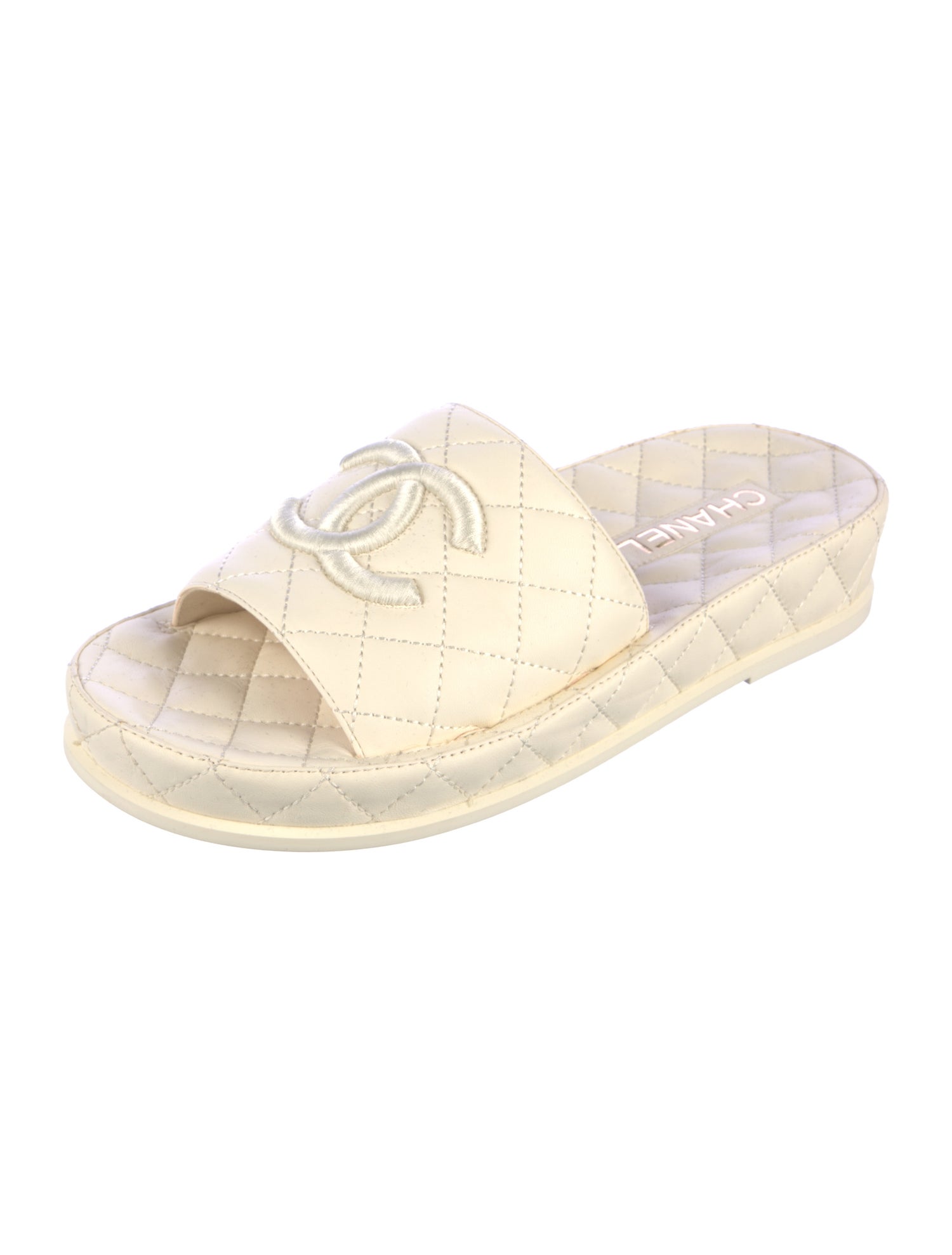 Chanel 2021 Interlocking CC Logo Slides