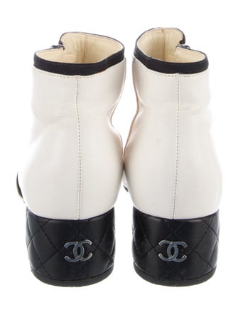 Chanel Interlocking CC Logo Leather Boots