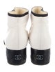 Chanel Interlocking CC Logo Leather Boots