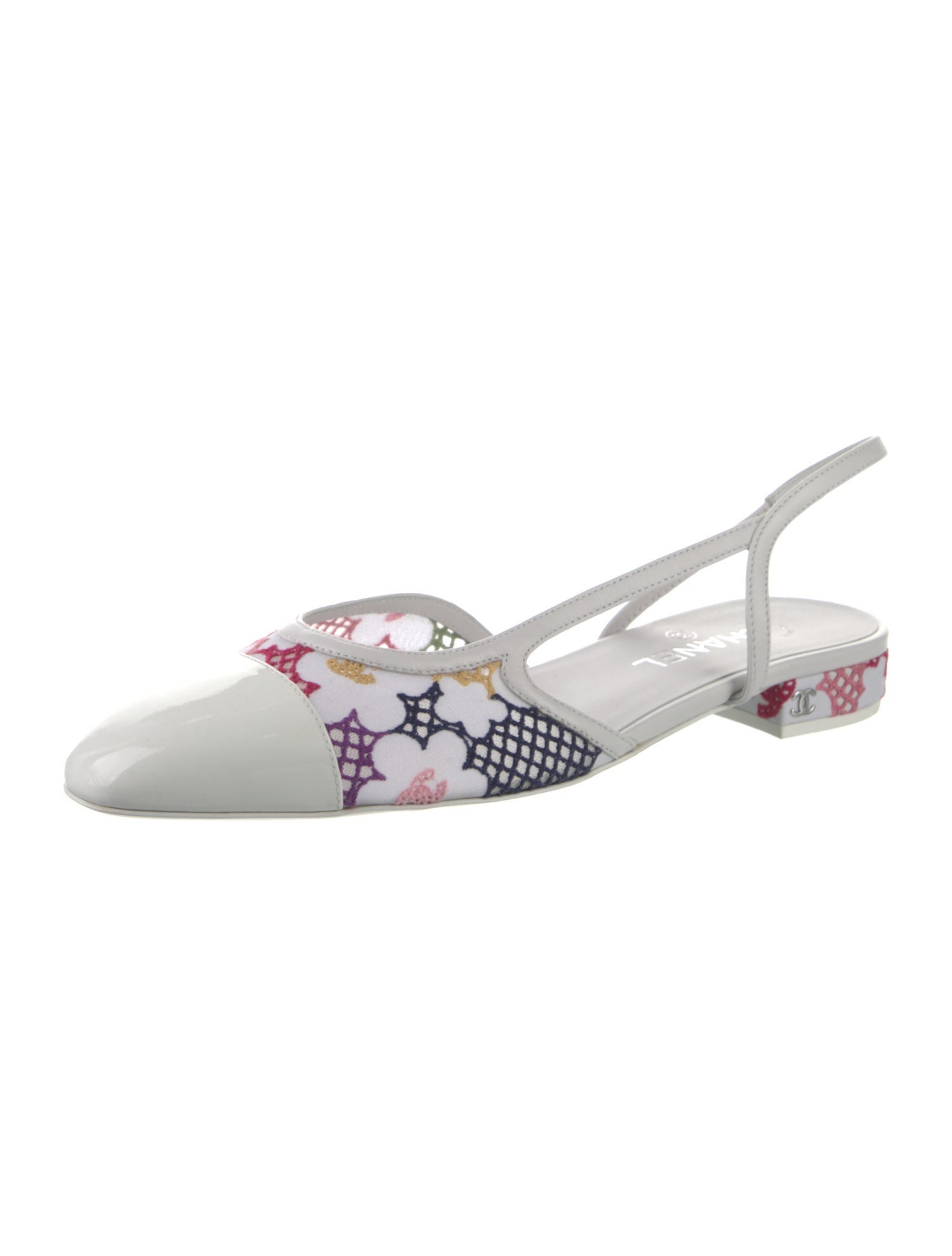 Chanel 2024 Interlocking CC Logo Slingback Flats w/ Tags