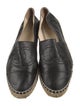 Chanel Interlocking CC Logo Leather Espadrilles