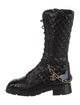 Chanel 2022 Interlocking CC Logo Combat Boots