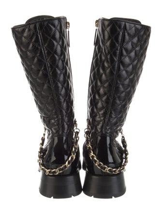 Chanel 2022 Interlocking CC Logo Combat Boots