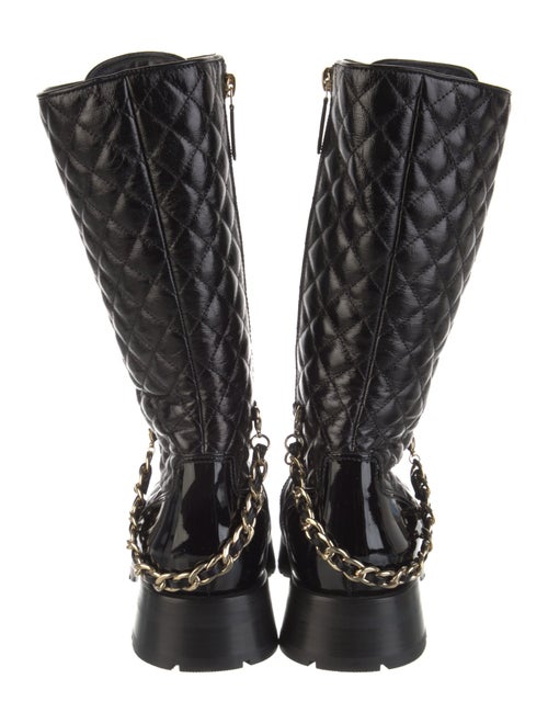 Chanel 2022 Interlocking CC Logo Combat Boots