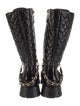 Chanel 2022 Interlocking CC Logo Combat Boots