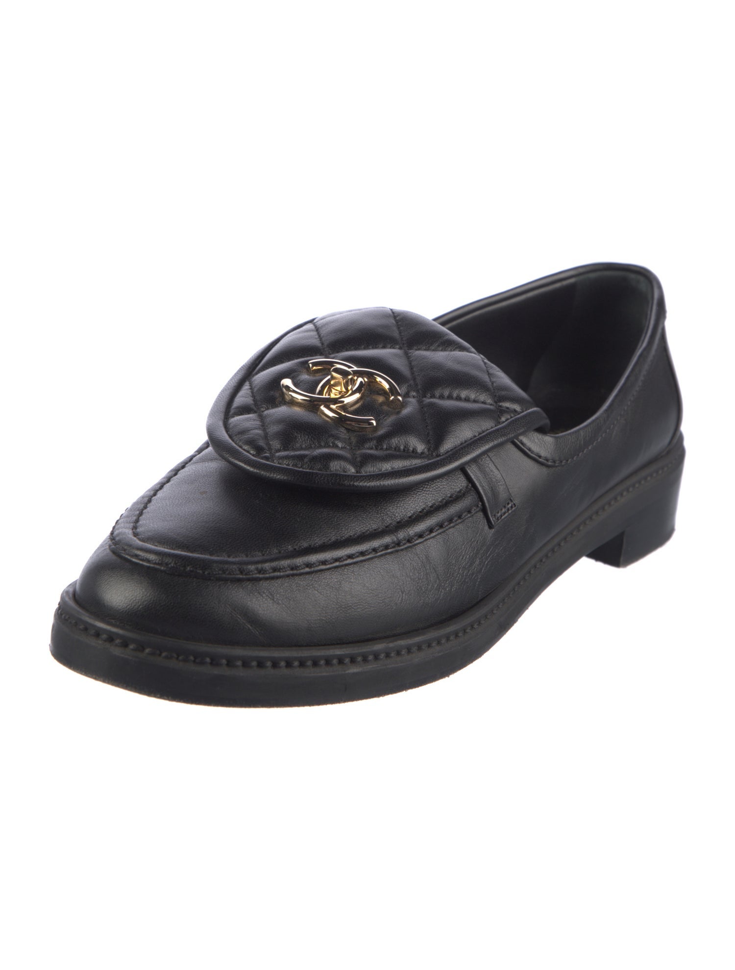 Chanel 2024 Interlocking CC Logo Loafers