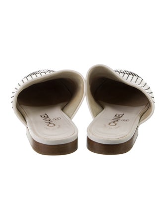 Chanel Interlocking CC Logo Leather Mules