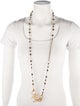 Chanel 2022 Faux Pearl, Resin & Strass CC Bead Strand Necklace