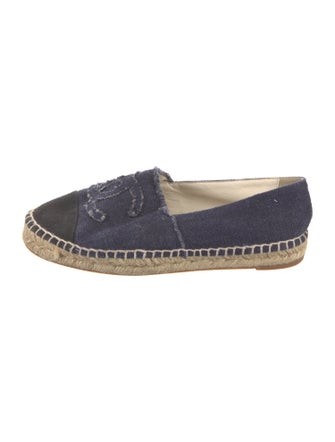 Chanel Interlocking CC Logo Canvas Espadrilles