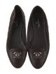 Chanel Interlocking CC Logo Leather Loafers