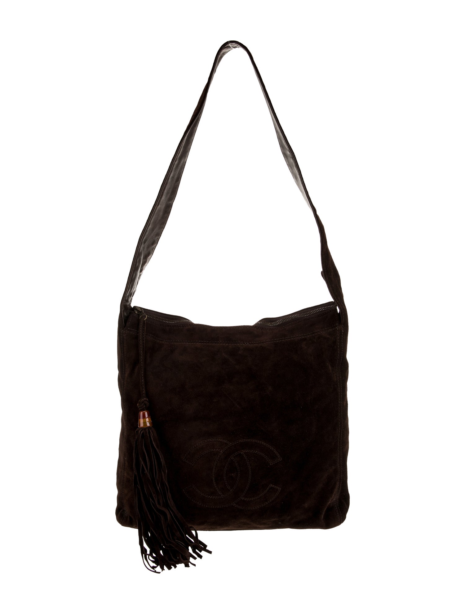 Chanel CC Suede Hobo