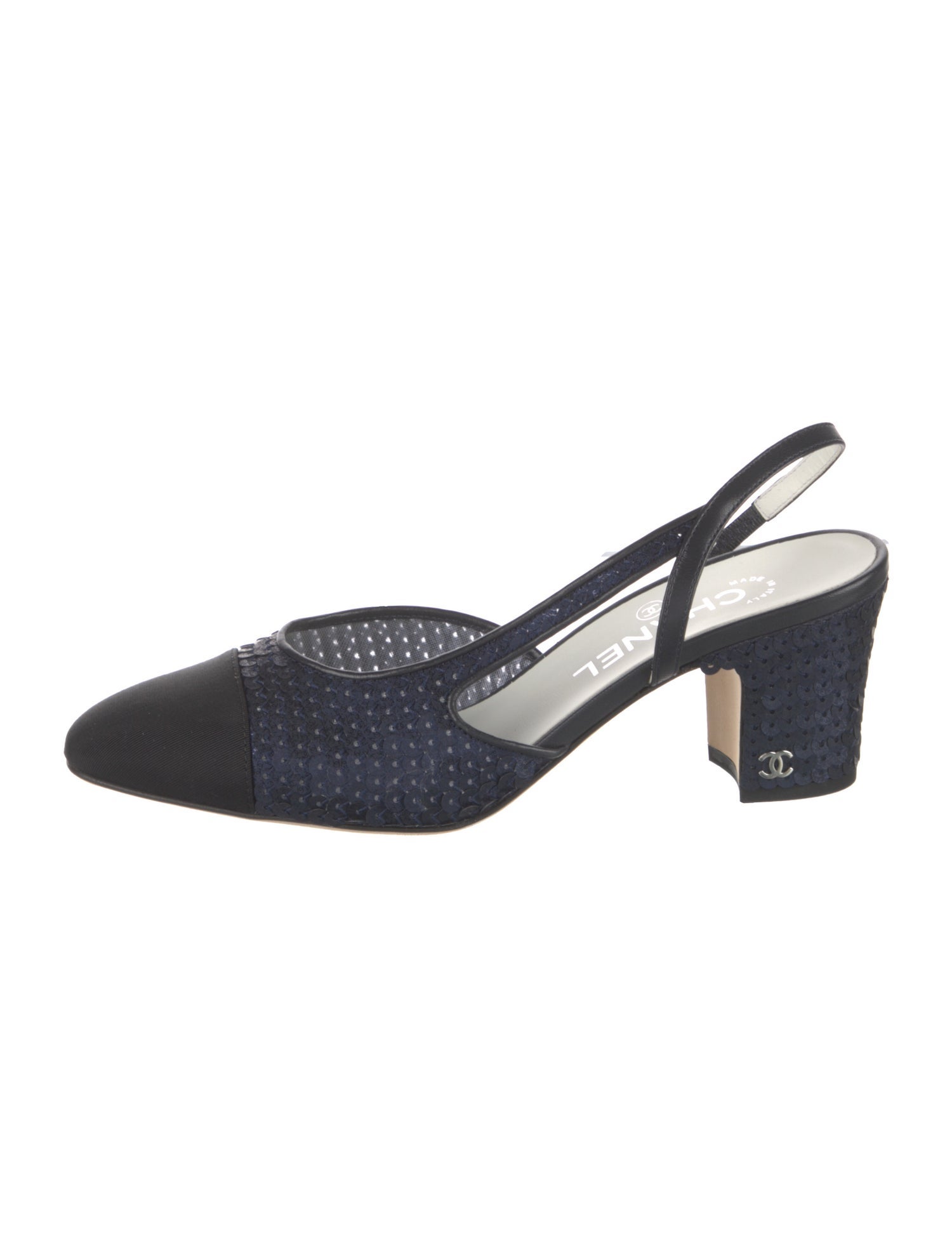 Chanel 2023 Interlocking CC Logo Slingback Pumps