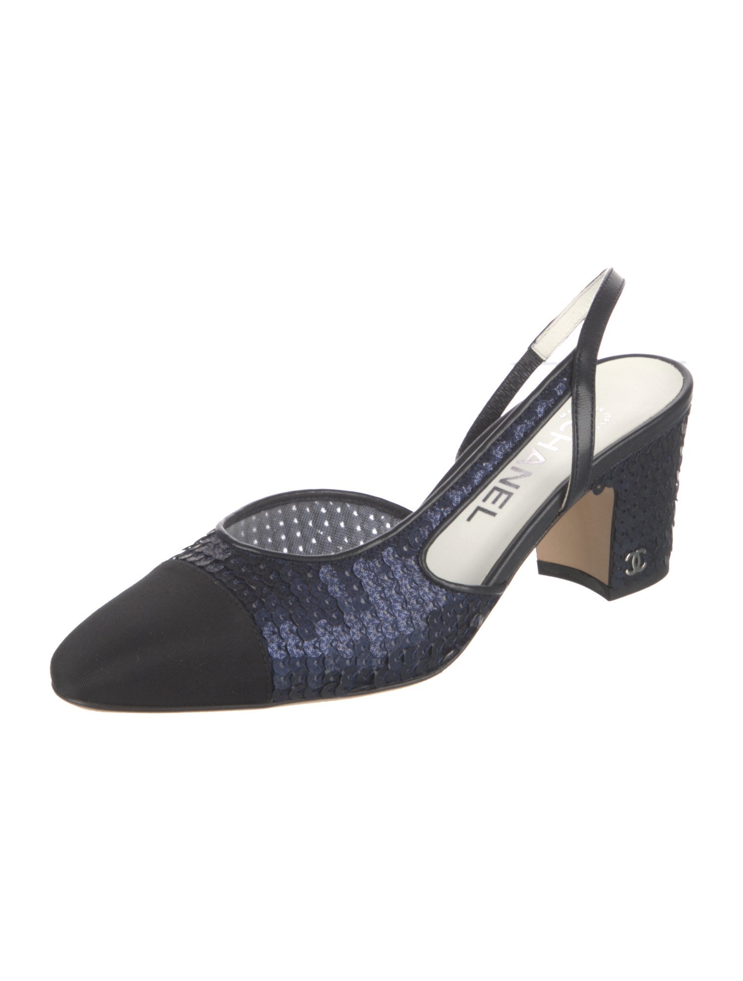 Chanel 2023 Interlocking CC Logo Slingback Pumps