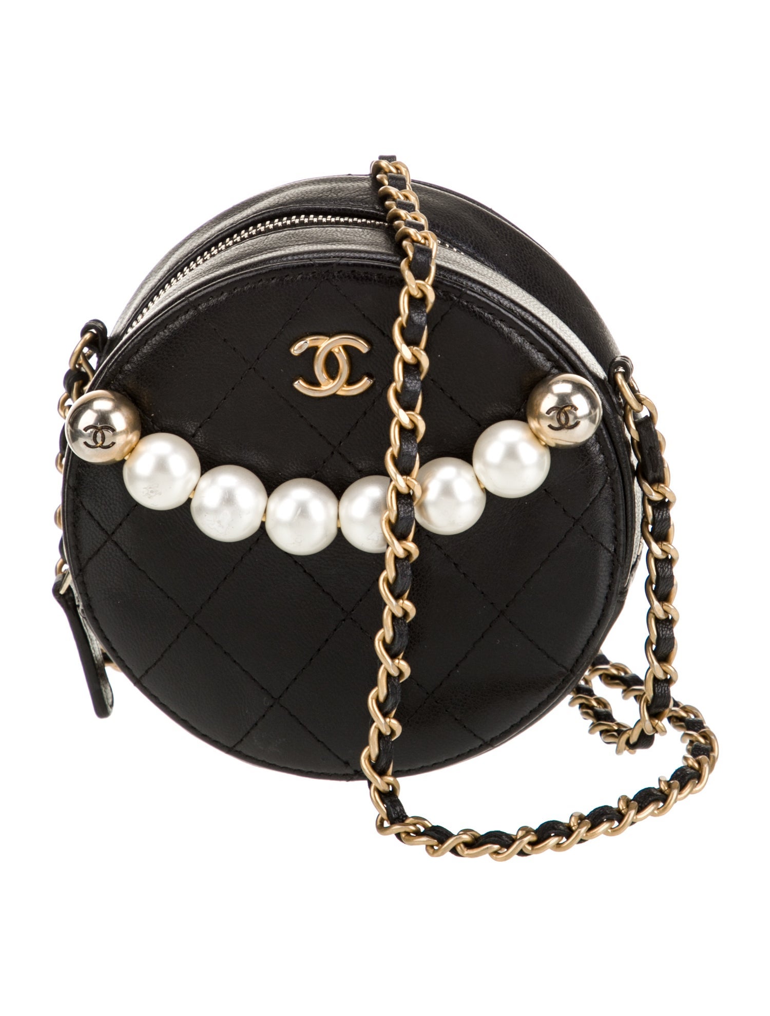 Chanel Round Chic Pearls Crossbody Bag