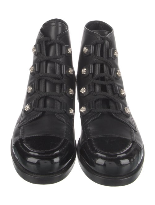 Chanel 2016 Interlocking CC Logo Combat Boots