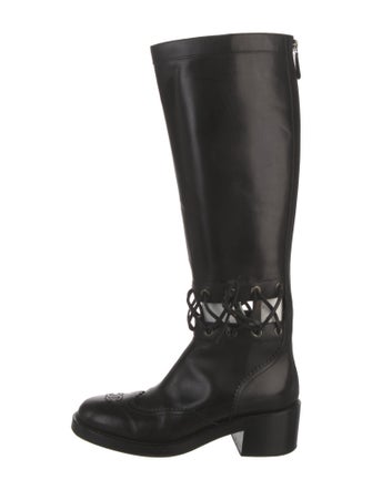 Chanel 2016 Interlocking CC Logo Riding Boots