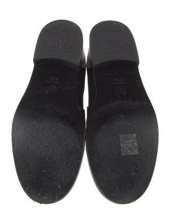 Chanel Interlocking CC Logo Suede Loafers
