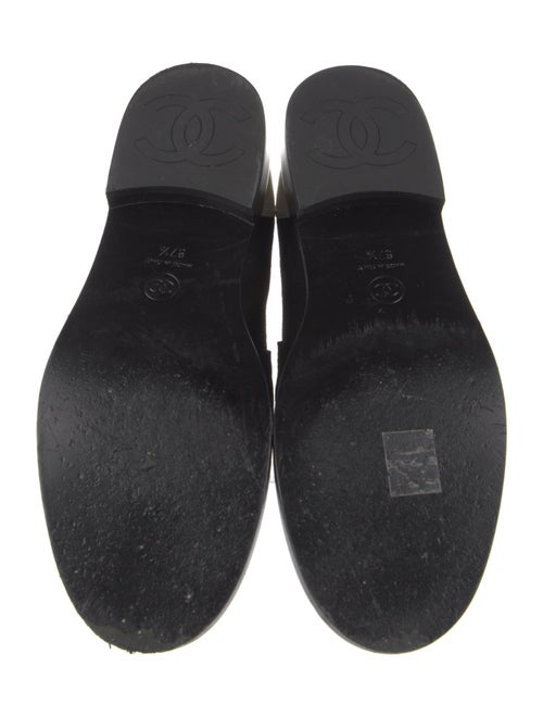 Chanel Interlocking CC Logo Suede Loafers