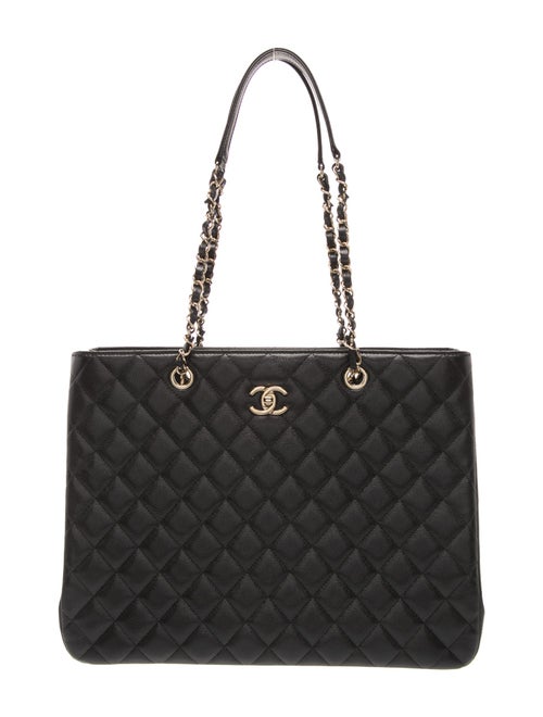 Chanel Quilted Shopping Tote