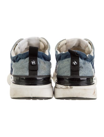 Chanel Interlocking CC Logo Denim Sneakers