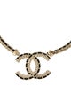 Chanel 2022 Leather CC Pendant Necklace