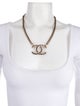 Chanel 2022 Leather CC Pendant Necklace