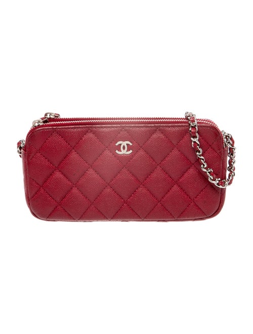 Chanel Double Zip Clutch w/ Chain