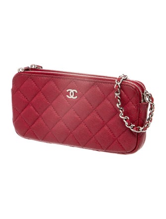 Chanel Double Zip Clutch w/ Chain