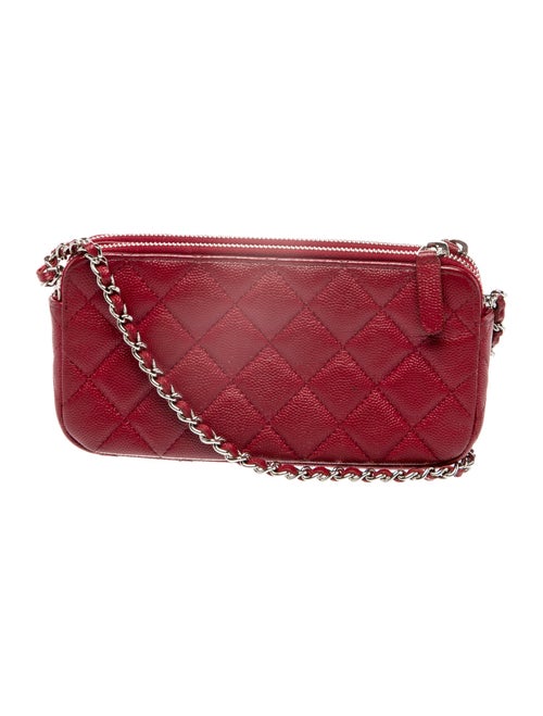 Chanel Double Zip Clutch w/ Chain