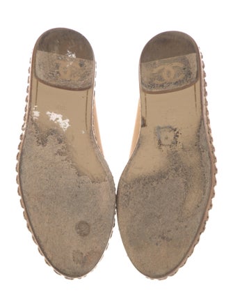 Chanel Interlocking CC Logo Leather Espadrilles