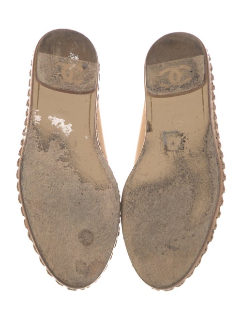 Chanel Interlocking CC Logo Leather Espadrilles