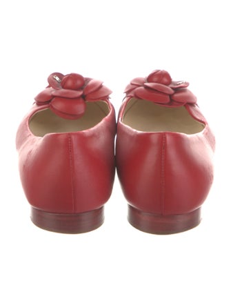 Chanel Interlocking CC Logo Leather Ballet Flats