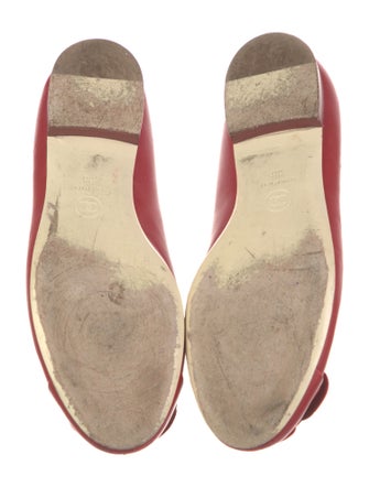 Chanel Interlocking CC Logo Leather Ballet Flats