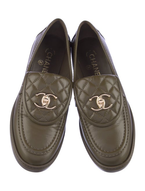 Chanel Interlocking CC Logo Leather Oxfords