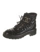 Chanel 2020-2021 Interlocking CC Logo Combat Boots