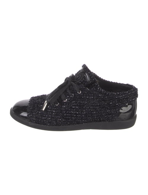 Chanel Interlocking CC Logo Tweed Sneakers
