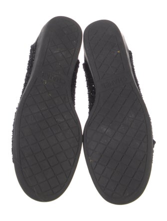 Chanel Interlocking CC Logo Tweed Sneakers