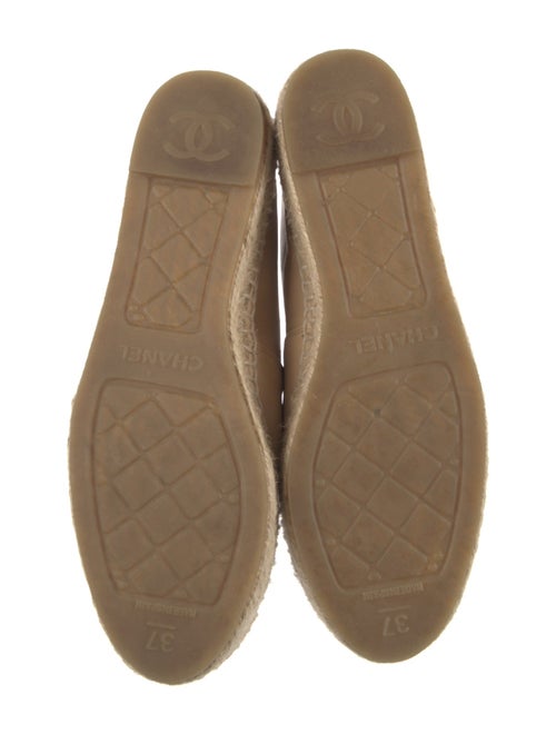Chanel Interlocking CC Logo Leather Espadrilles