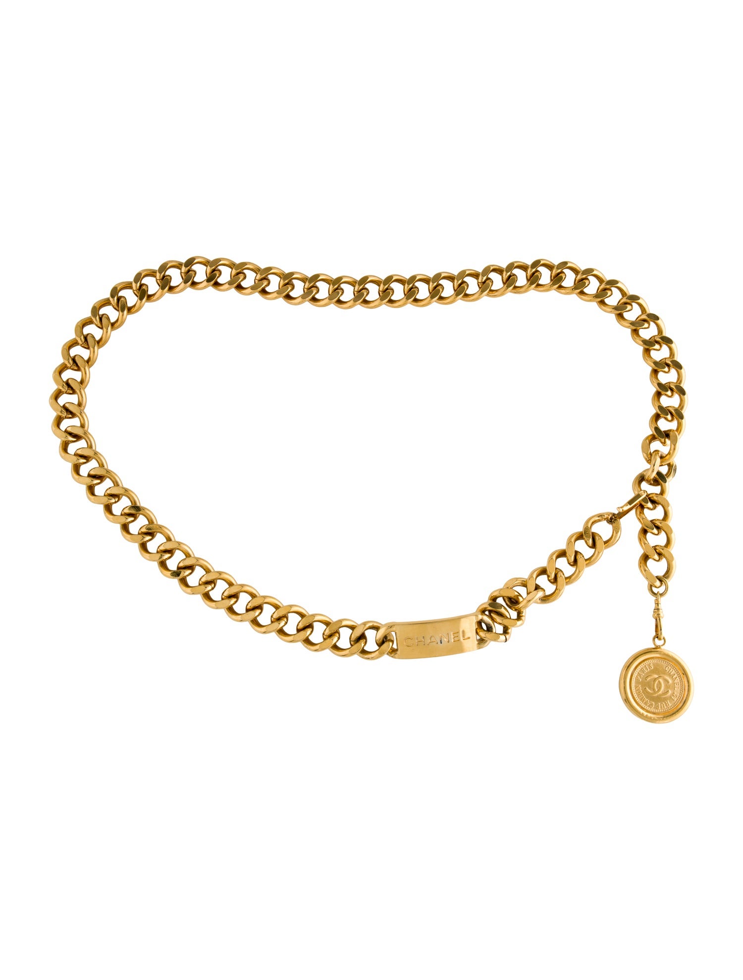 Chanel Vintage Interlocking CC Logo Waist Belt