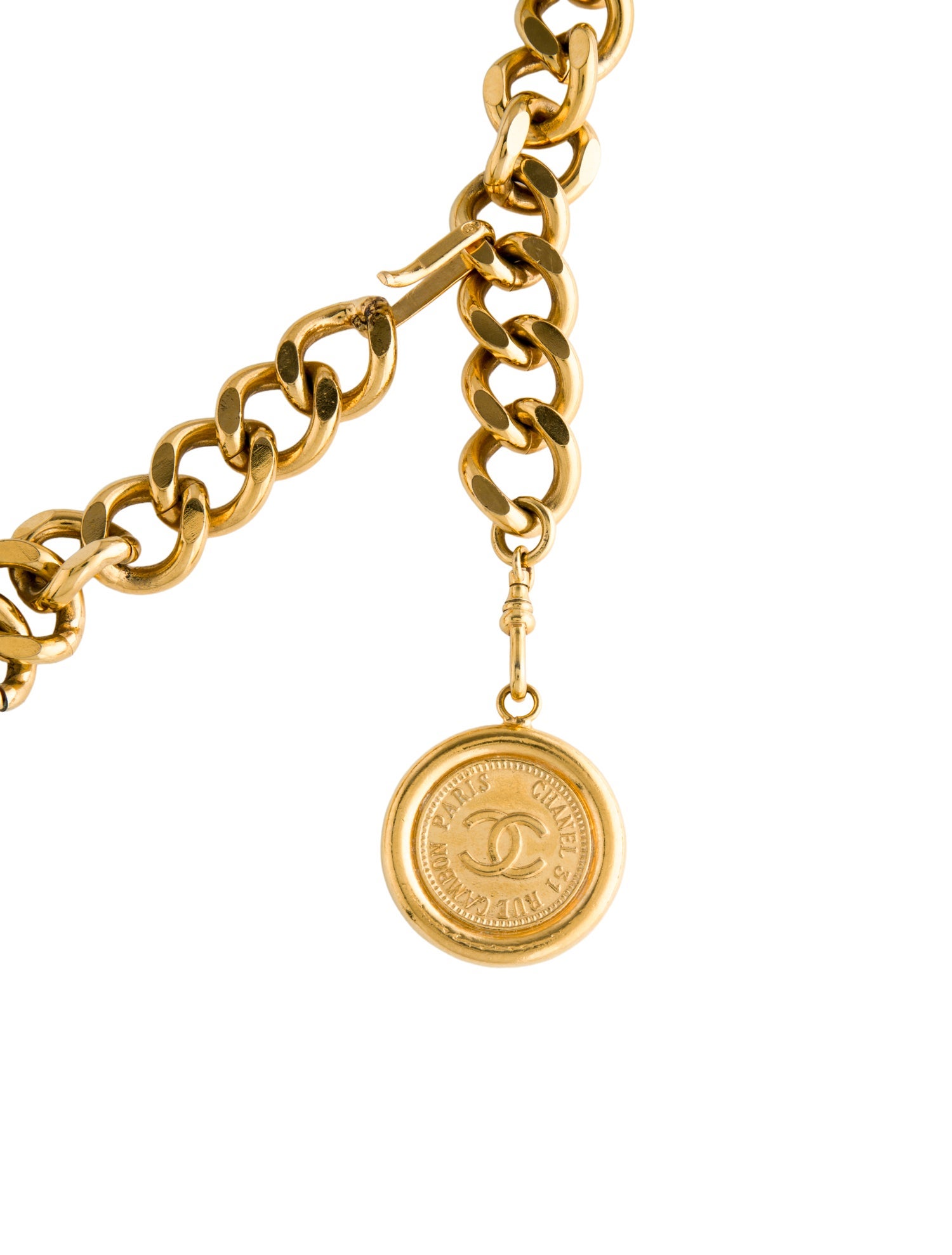 Chanel Vintage Interlocking CC Logo Waist Belt