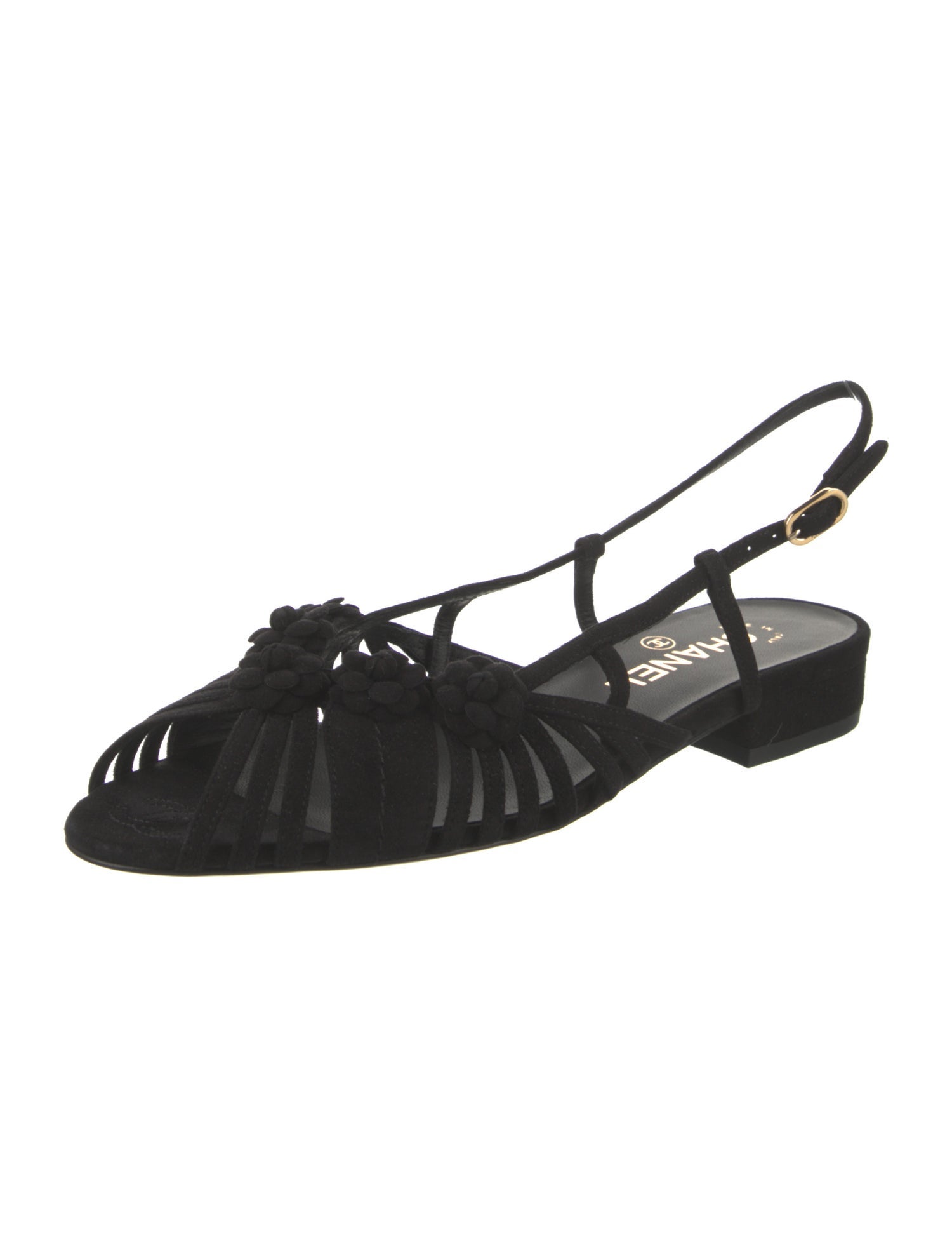 Chanel 2021 Interlocking CC Logo Slingback Sandals