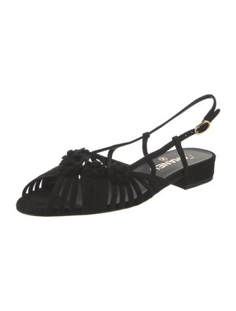 Chanel 2021 Interlocking CC Logo Slingback Sandals