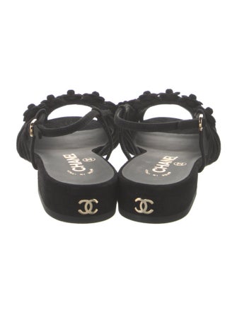 Chanel 2021 Interlocking CC Logo Slingback Sandals