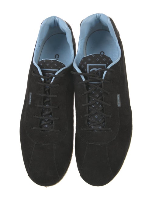 Chanel Interlocking CC Logo Suede Sneakers