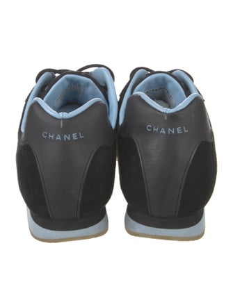 Chanel Interlocking CC Logo Suede Sneakers