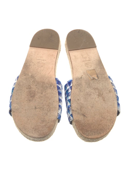 Chanel Interlocking CC Logo Tweed Espadrilles