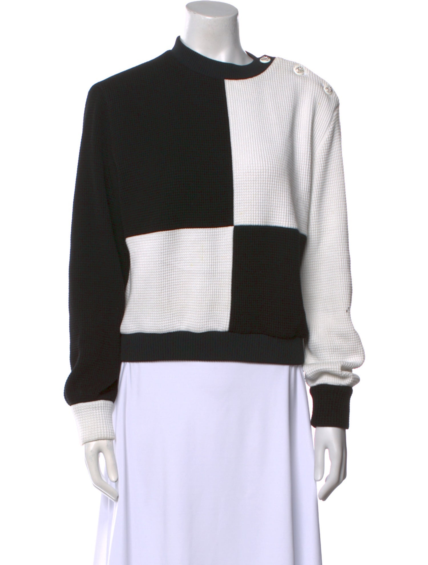 Chanel 2021 Colorblock Pattern Sweatshirt