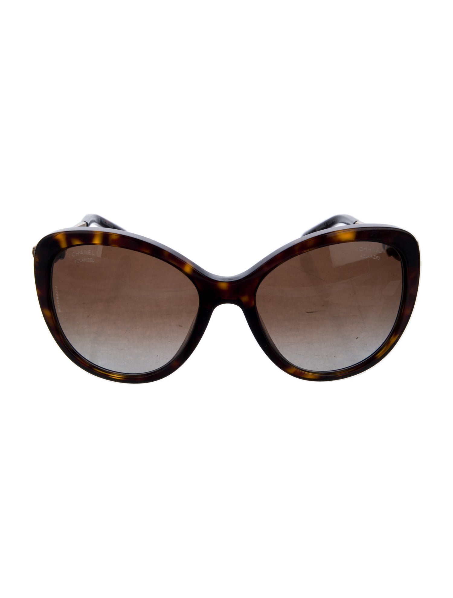 Chanel Faux Pearl Accents Cat-Eye Sunglasses
