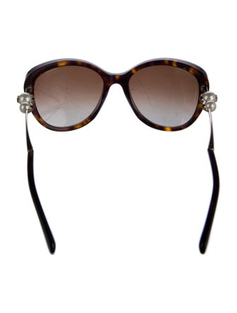 Chanel Faux Pearl Accents Cat-Eye Sunglasses