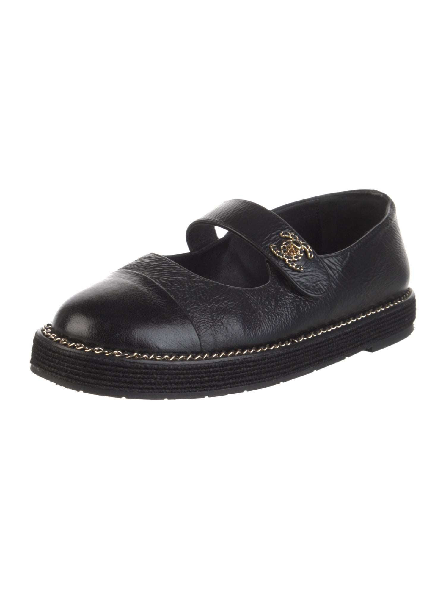 Chanel 2024 Interlocking CC Logo Mary Jane Flats